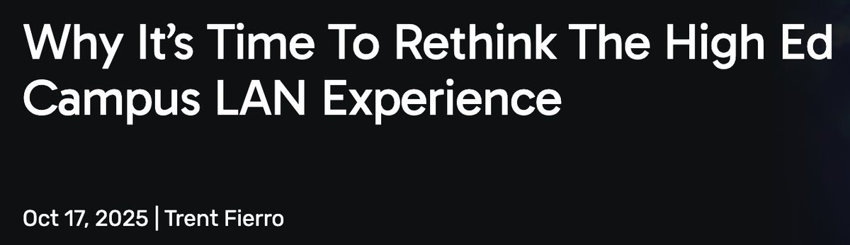 Higher Ed IT teams are more interested in NaaS today as user expectations, IoT devices and legacy network vulnerabilities are forcing them into upgrade and replace mode. If you're dealing with similar challenges <a href="/NileSecure/">Nile</a> can help - nilesecure.com/nile-insights/…