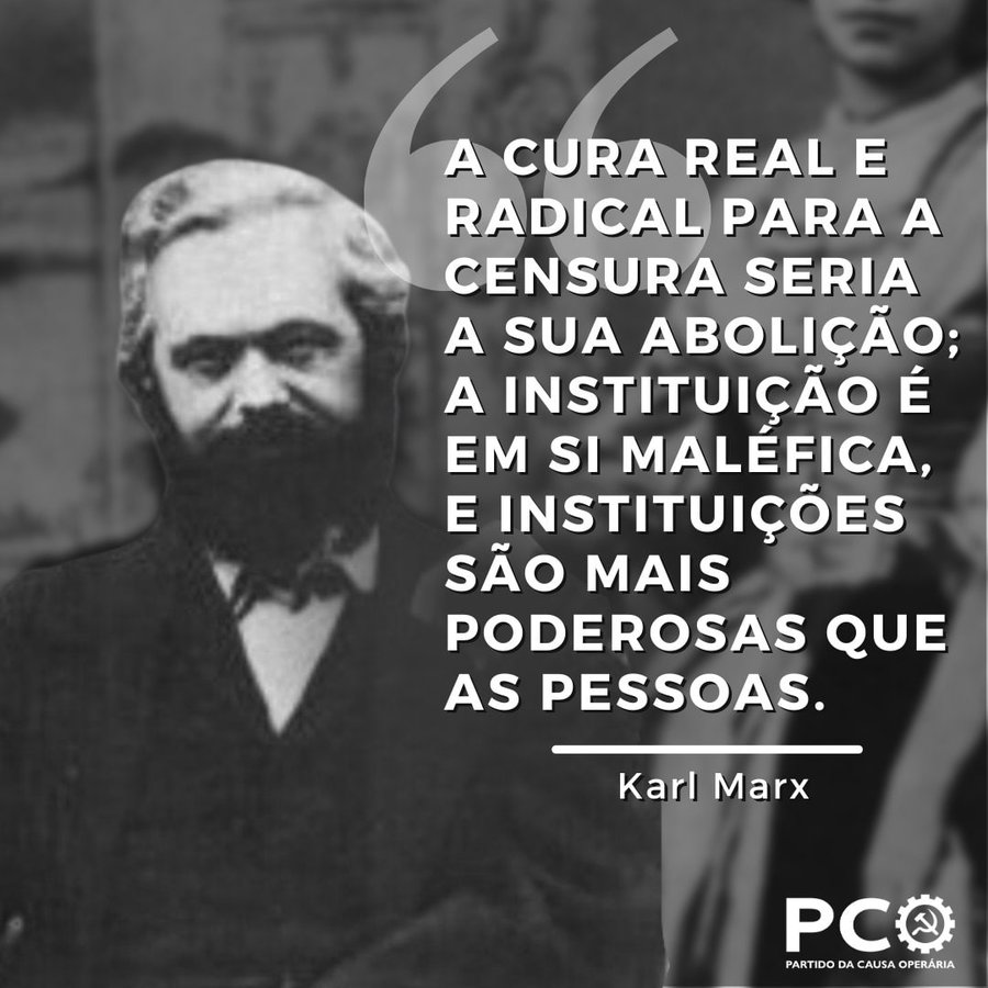 Ruicpimenta29's tweet image. Karl Marx era de extrema direita, os "marxistas" que defendem a censura são de esquerda.