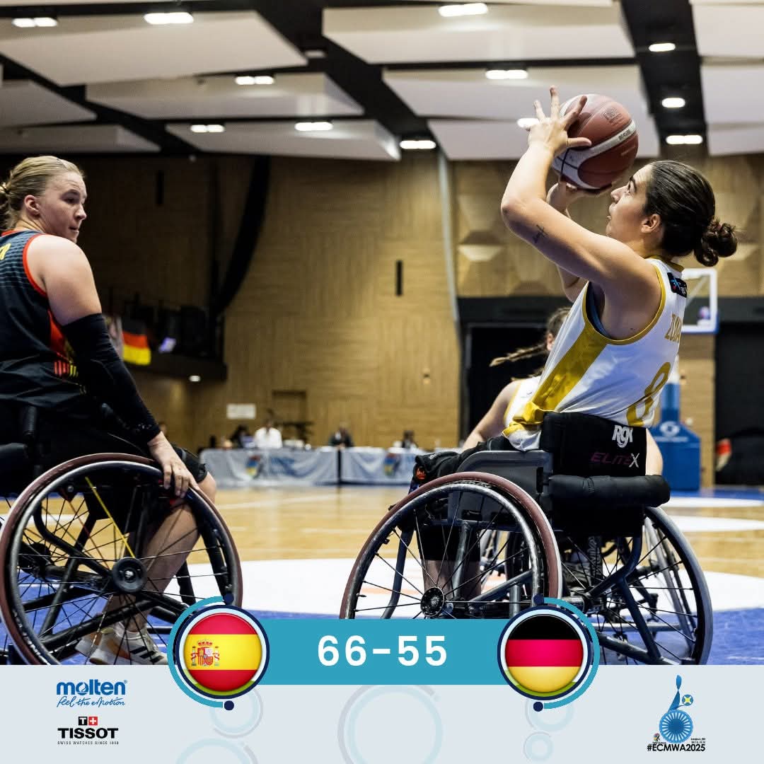 🥉 🇪🇸 Spain Strike Bronze in Sarajevo! 🔥

Spain close their campaign at the 2025 IWBF European Championships Division A with a 66–55 win over 🇩🇪 Germany to claim their third European bronze medal. 💪🏀

A strong finish on the #RoadToOttawa2026 🇨🇦

📊 bit.ly/2025ECMWAEvent