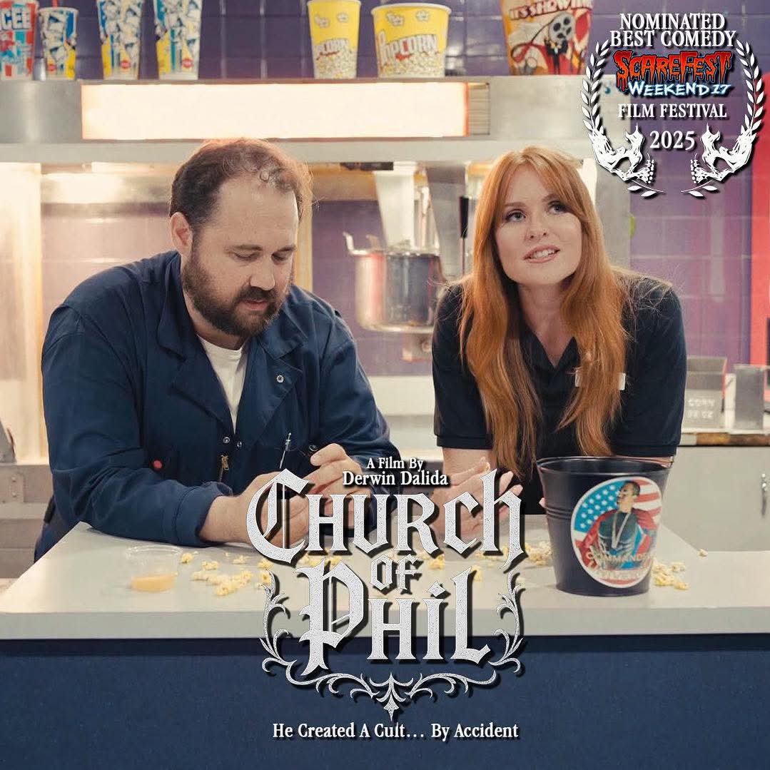 Church of Phil is on at 6pm Saturday for <a href="/TheScarefest/">The Scarefest</a> Weekend Film Festival! That's Level 2 of <a href="/CentralBankCntr/">Central Bank Center</a>. scarefestweekend.ticketspice.com/scarefest-week…