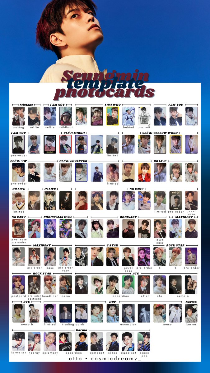 cosmicdreamv_'s tweet photo. Stray Kids wishlist | template album photocards 

Updated to KARMA V.2 

HD🔗https://t.co/FaredlVM2R

Han Felix Seungmin I.N 

#StrayKids #StrayKids_dominATE #StrayKidsComeback #jisung #felix #Seungmin #Jeongin https://t.co/fDfnYjzgVH