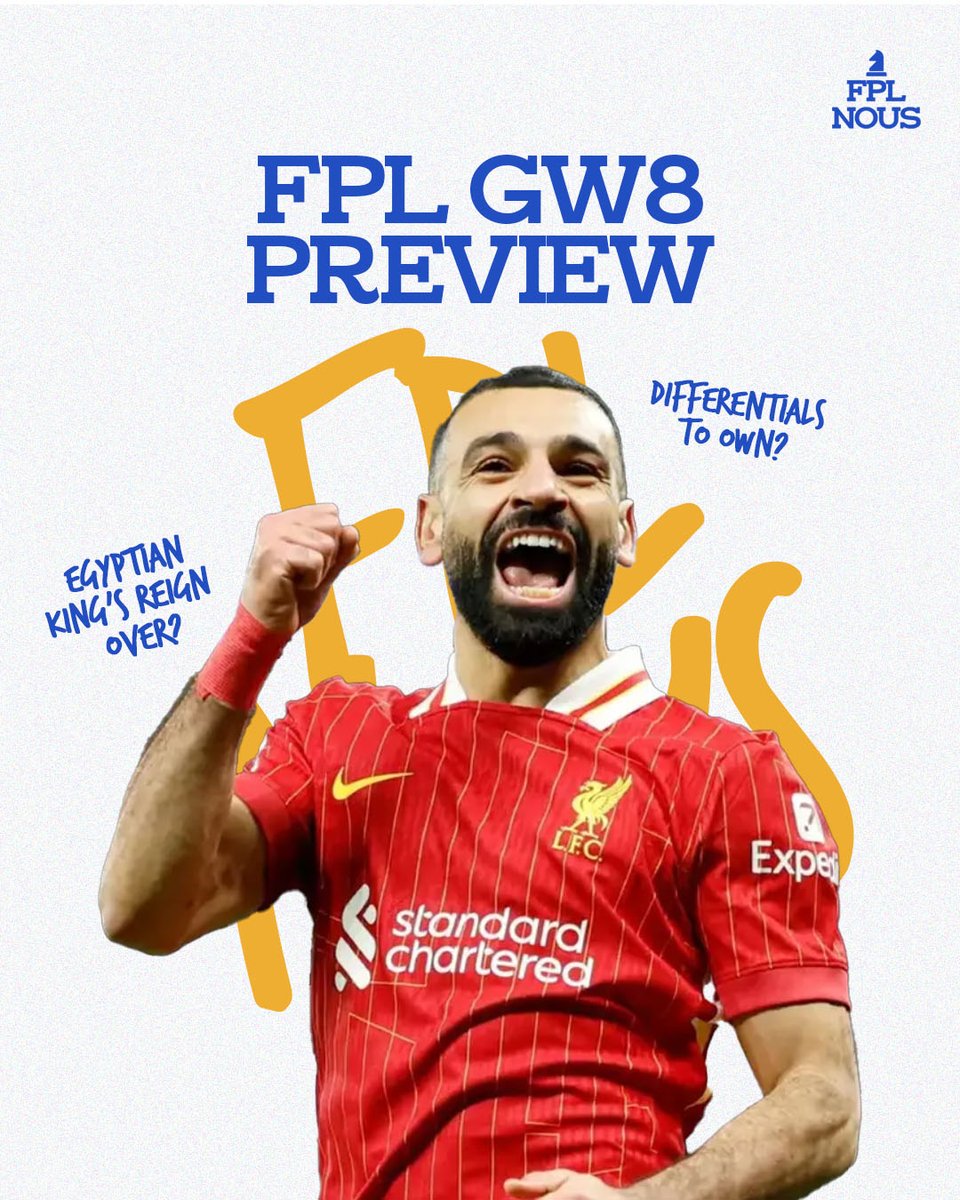 FPL GW8 PREVIEW A THREAD 🧵

Epl is back! (Bye international break, till a month from now) Phew. Last gw was a blast, except you are on one of those Joao Pedro and Gyokeres owners. Or still one of those holding unto Salah and Bruno Fernandes.  What to do then? Let's dive in.➡️➡️