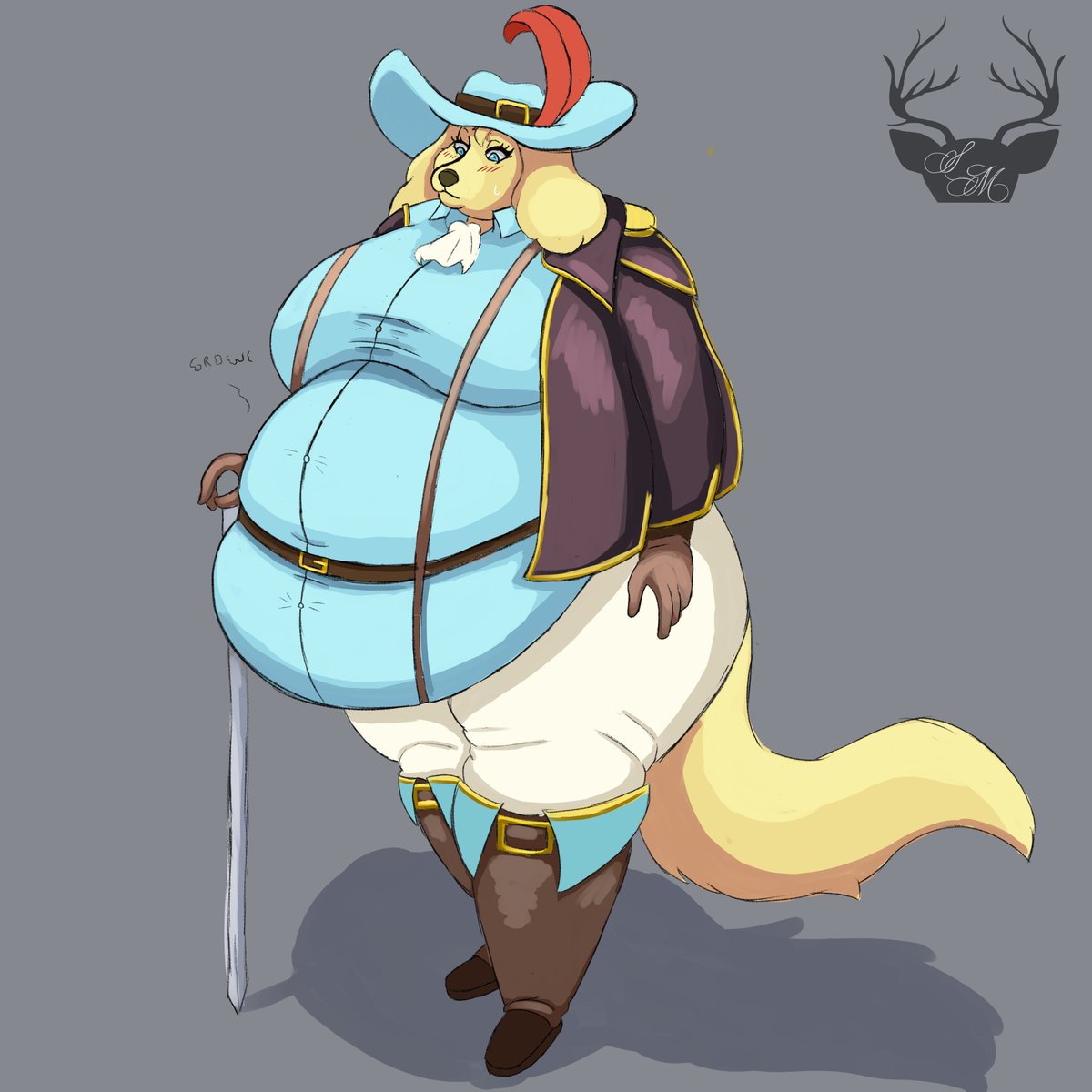 "Don't you think she's a little out of shape for a royal guard, my lady?"