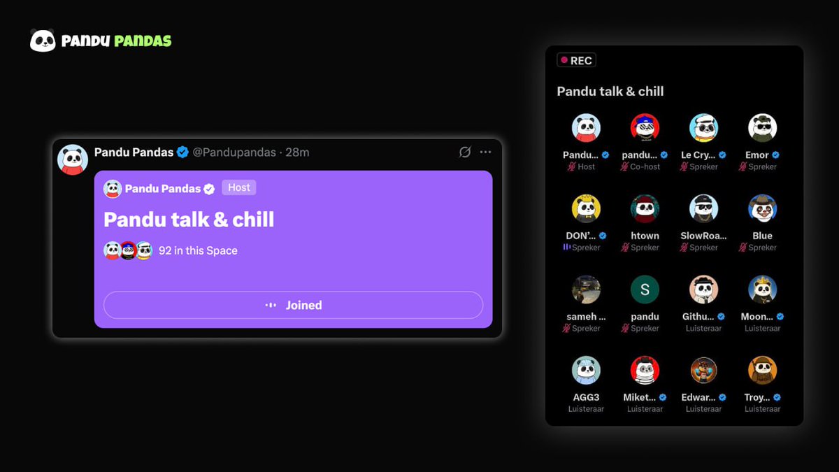 Pandupandas's tweet image. Massive shoutout to the $Pandu Army for showing up in full force on the space!
Recap Pandu Spaces:
-Company has been established and approved based in Singapore
-More than 500 NFTs staked
-The Play Store app testing phase is complete and currently in the production queue.…