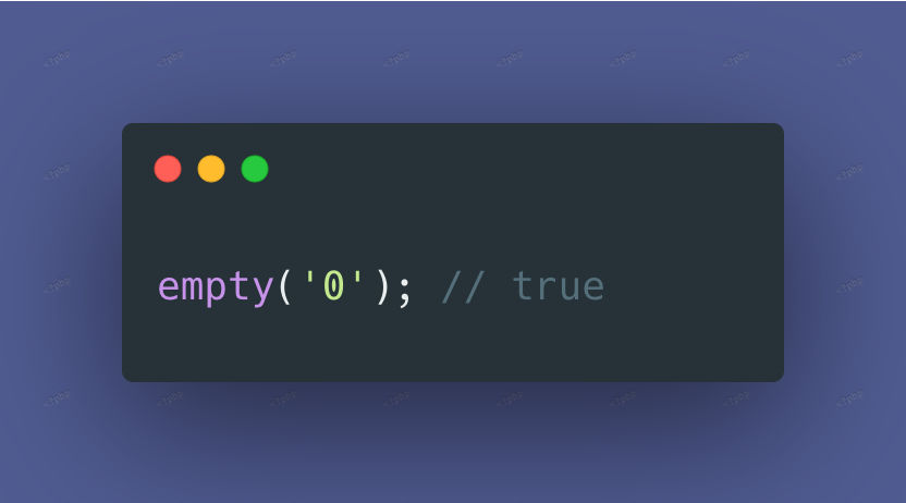 daily_web_dev's tweet image. In PHP, the string &apos;0&apos; is considered empty