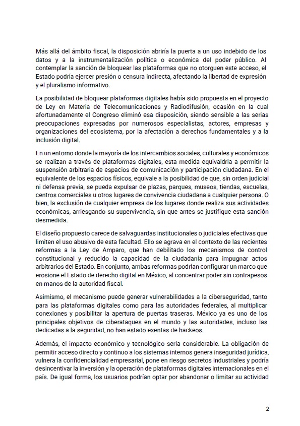 CentroiOrg's tweet photo. Desde el #CEDIG alertamos que la propuesta de art. 30-B del Código Fiscal de la Federación representa riesgos para la privacidad y los derechos digitales en Mx. Llamamos al Senado a garantizar una transformación digital con respeto a los derechos humanos
https://t.co/iNTRakCZMZ https://t.co/7sRhO2inmo