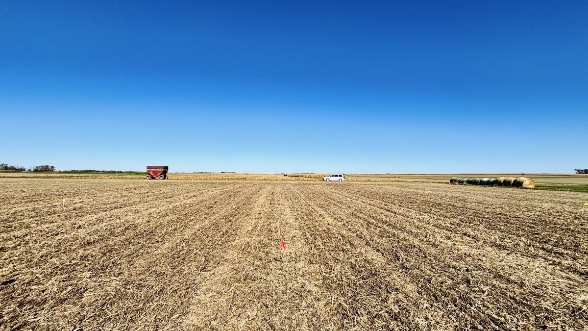 With sun out, we seeded White wheat trial at Beresford, SD in excellent moisture. 🙏🤞
#Progress, now 2 trials left to finish 2026 planting <a href="/SDState/">South Dakota State University</a>  ❤️🌾 #NoTillWorks #SoybeanResidue