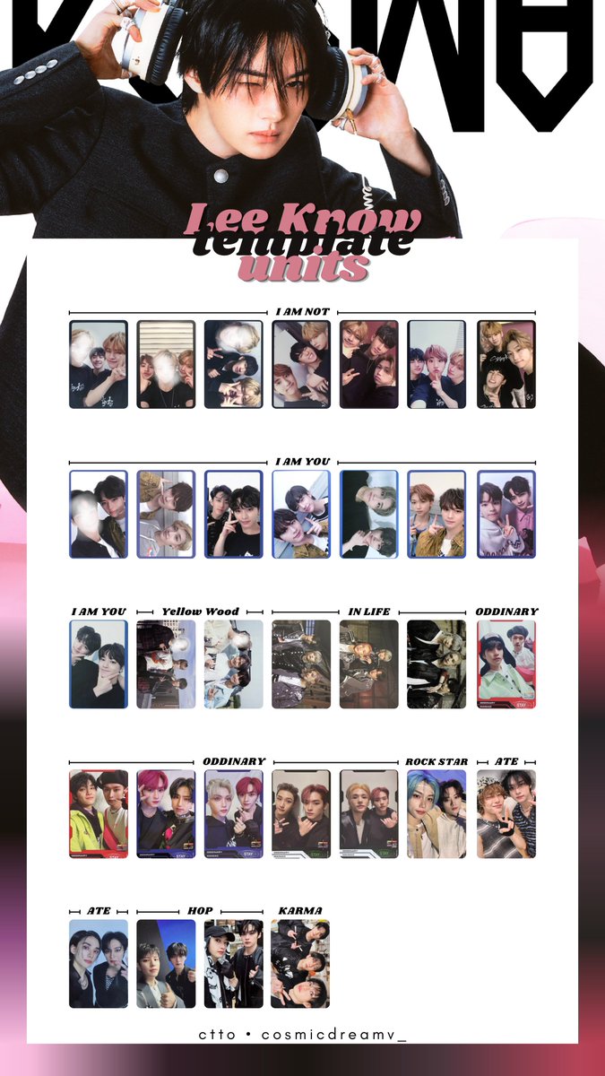 cosmicdreamv_'s tweet photo. Stray Kids UNITS wishlist | template album photocards

Updated to Karma V.1

HD🔗https://t.co/FaredlWjSp

Bangchan Lee Know Changbin Hyunjin

#StrayKids #StrayKidsComeback #BangChan #LeeKnow #Changbin #Hyunjin https://t.co/kB9kC2iWhv