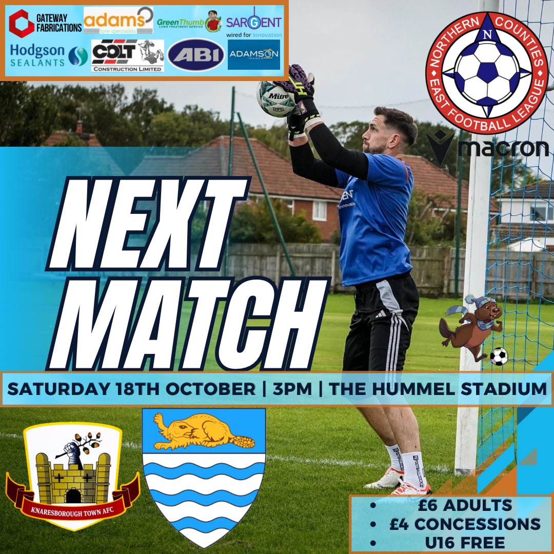 MATCH DAY -1 | ⚽️ 

A trip to Manse Lane over at <a href="/KnaresboroughFC/">Knaresborough Town AFC</a> awaits The Beavers in an <a href="/NCEL/">Macron NCEL</a> Premier fixture. Saturday 3pm