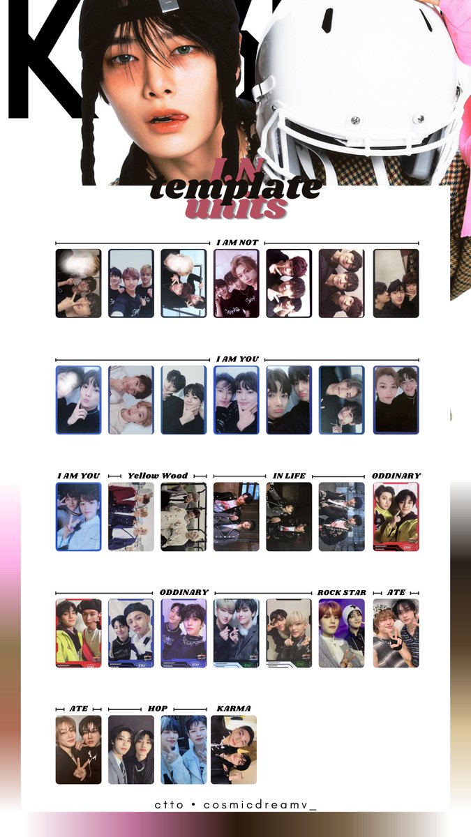 cosmicdreamv_'s tweet photo. Stray Kids UNITS wishlist | template album photocards    

Updated to Karma V.1

HD🔗https://t.co/FaredlVM2R

Han Felix Seungmin I.N

#StrayKids #StrayKids_dominATE #StrayKidsComeback #jisung #felix #Seungmin #Jeongin https://t.co/60Kt6P1650