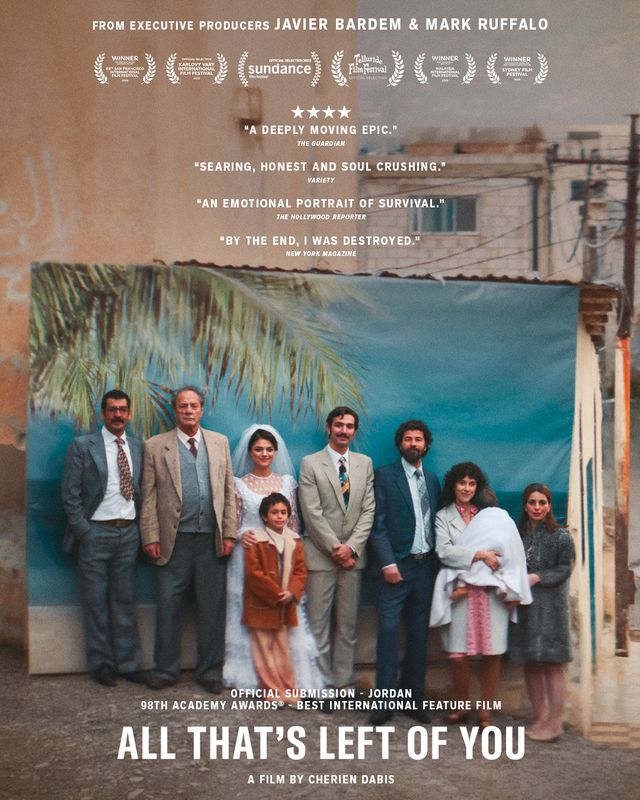 I'm moderating the Q&amp;A at the screening of this beautiful narrative, ALL THAT’S LEFT OF YOU.

Spanning 7 decades in a Palestinian family's life- starting before the Nakba, critics have called it “a modern masterpiece."

Oct 21 in San Rafael at the Smith Rafael Film Center at 7pm.