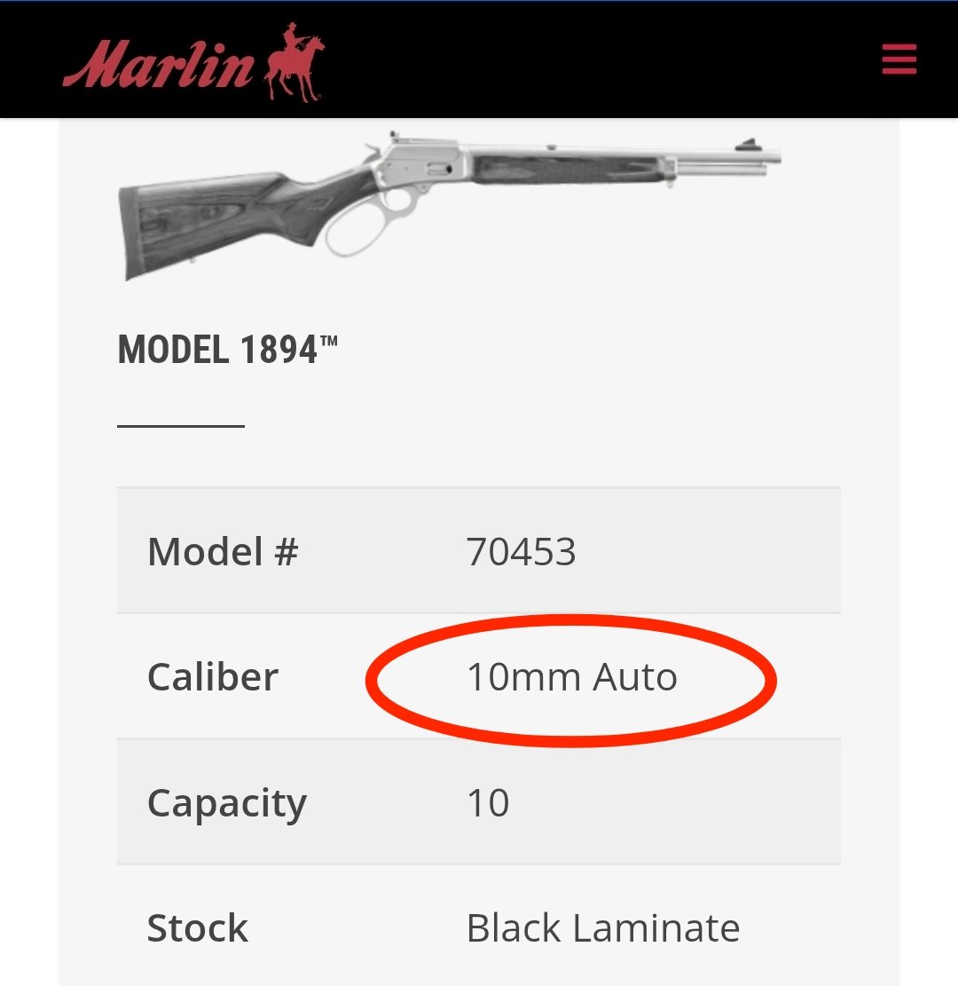 Type07Safety's tweet image. Marlin just dropped a 10mm lever action on us.

Is it needed when 357 magnum exists?