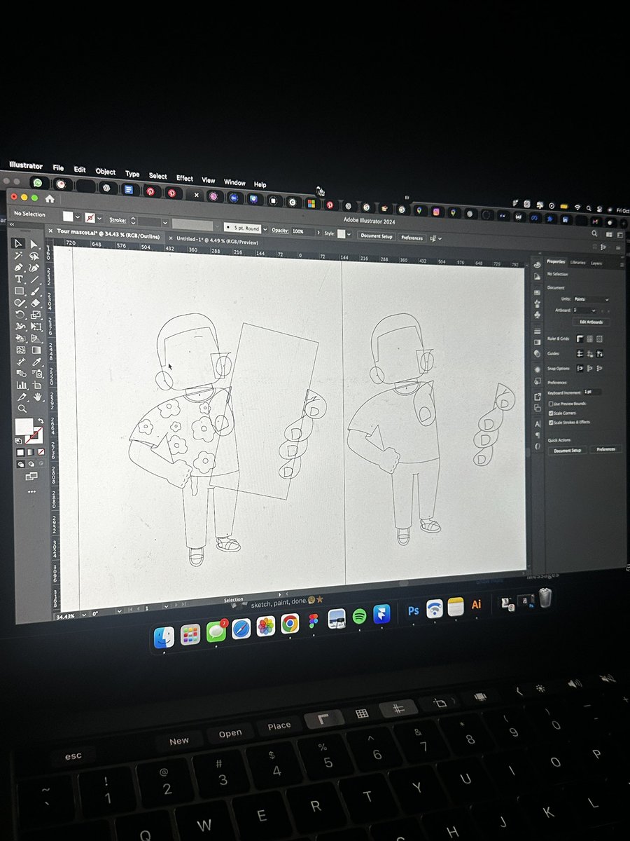 CHOPPAWONKIE's tweet photo. Yeah I illustrate ๐คซ. Will be posting the final design tomorrow #TourApp https://t.co/V2I62iS0mL