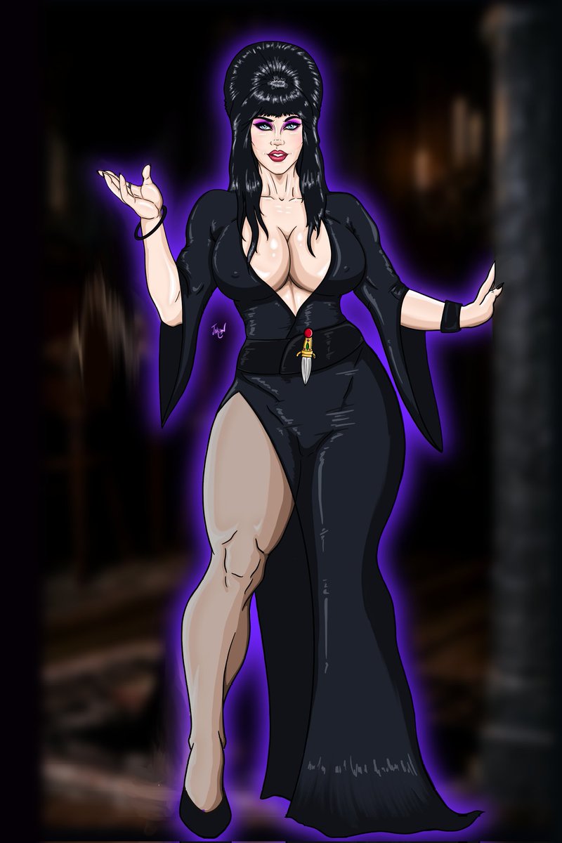 It's the Fall/Halloween Season, I give you my take on the one n only Elvira Mistress of the Dark!

Snarky, Sexy &amp; down right Seductive!
Enjoy!

Lemme know whatcha think.
Comms are open

Strength, Beauty, Power
Jak
#ElviraMistressoftheDark #FanArtFriday #curvy #digitalart #jaksyn