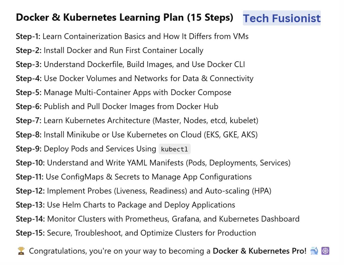 techyoutbe's tweet image. New to Docker &amp;amp; Kubernetes (Follow this 👇👇)