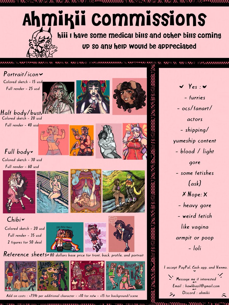 Opening these up, 5 slots for now! Shares appreciated. &lt;3