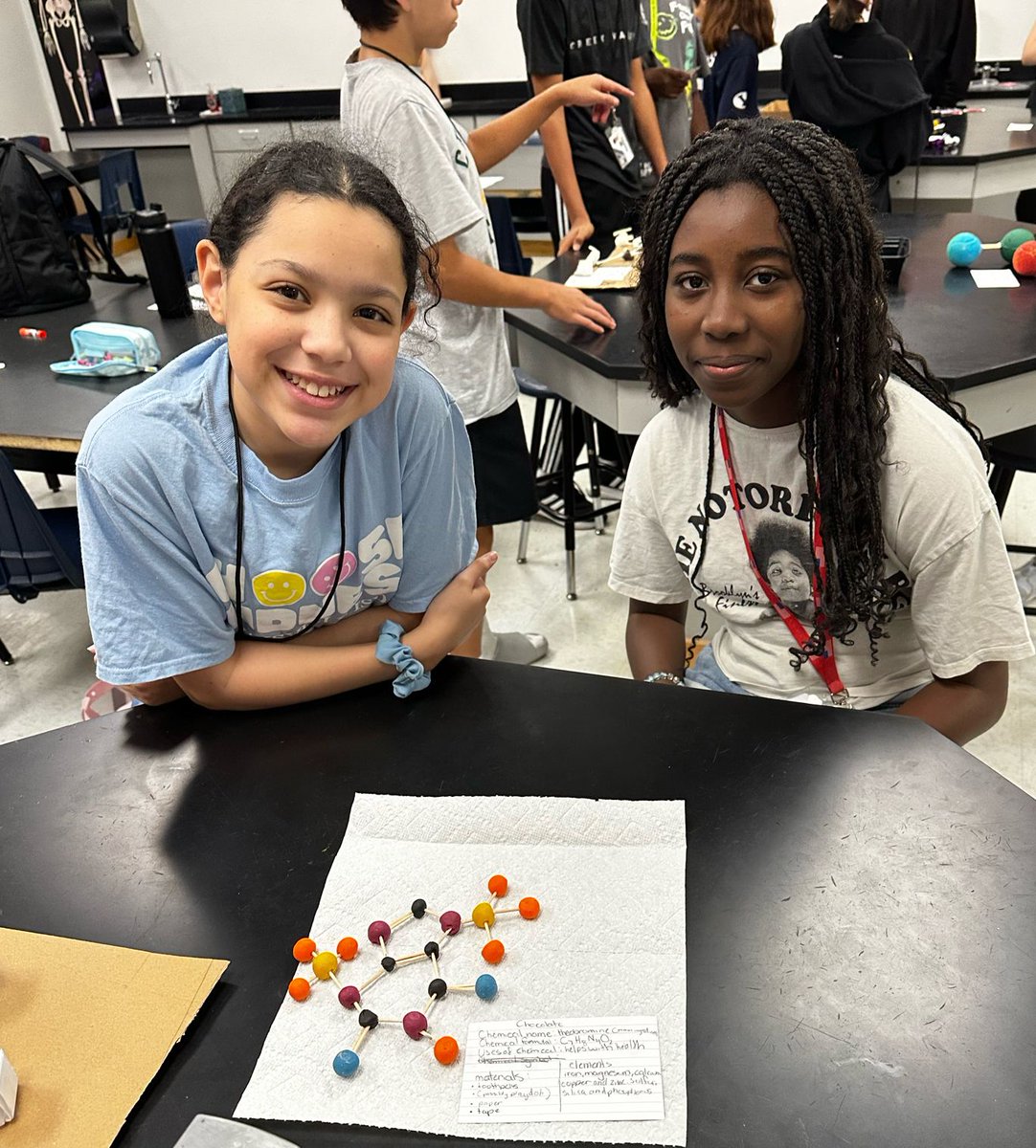 CreekValleyMS's tweet photo. Dr. Gellerโs 7th grade Honors Science students were showing off and sharing about their โHomemade Moleculeโ projects! Great job everyone!!! #prideinside https://t.co/4exrGMfNuh