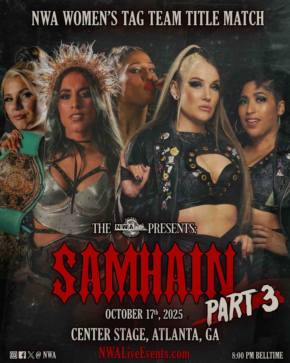 #Tonight #Atlanta #SAMHAIN #NWA #prowrestling #WomensTagTeam <a href="/Perfectknockout/">Samantha Starr</a> <a href="/nwa/">NWA</a>
