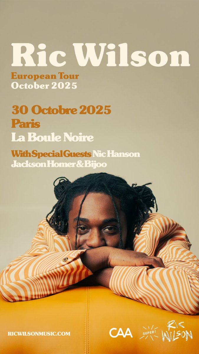 FreeDiscoLabel's tweet image. Paris just got even better 🇫🇷🕺🪩

We’re excited to announce that @nic_hanson , jackson homer &amp;amp; bijoo will be joining @RicWilson live at @Laboulenoire 30 Octobre 2025.

🎟 Tickets here: dice.fm/event/k6emdp-r…

#RicWilson #FreeDisco #LaBouleNoire #Paris #AmericaRunsOnDiscoTour
