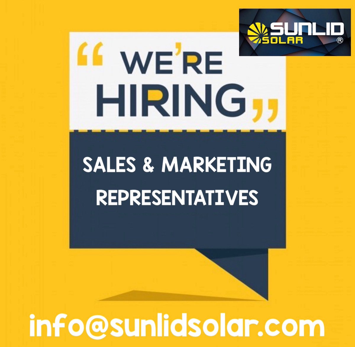 Our #Erbil HQ Office is seeking dynamic Sales &amp; Marketing squads to join our winning team. #Kurdistan #Iraq 

🌟🌟 This is your chance to shine and reach new heights. sunlidsolar.com

📧 Send your CV now to: info@sunlidsolar.com