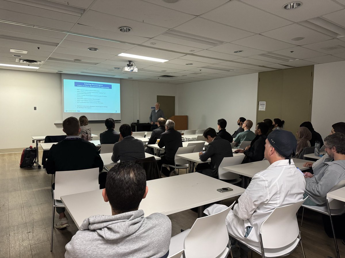 SMH_NSSresearch's tweet image. Honoured to host Dr. Andrew Maas  at our Neurosurgery Traumatic Brain Injury Symposium at St. Michael’s Hospital. His insightful presentation on TBI was truly inspiring! @UnityHealthTO @UofTNeuroSurge