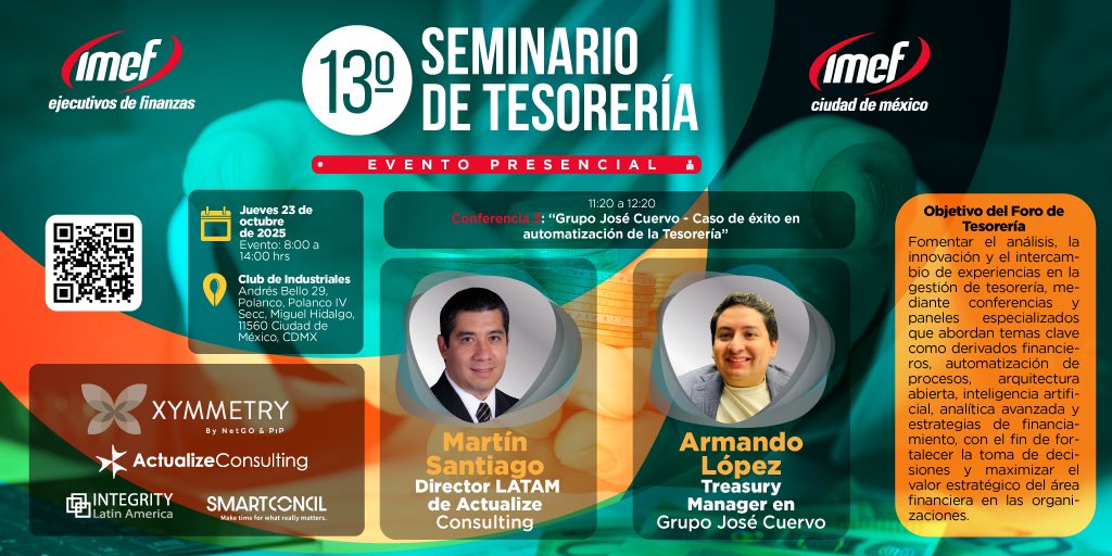 2 x 1 en cuotas para el 13º Seminario de Tesorería

Conoce cómo Grupo José Cuervo ha transformado la gestión financiera con soluciones tecnológicas innovadoras.

Un caso de éxito para tu Tesorería 👏

Regístrate y recibe tu cupón: wechamber.mx/micrositio/687…