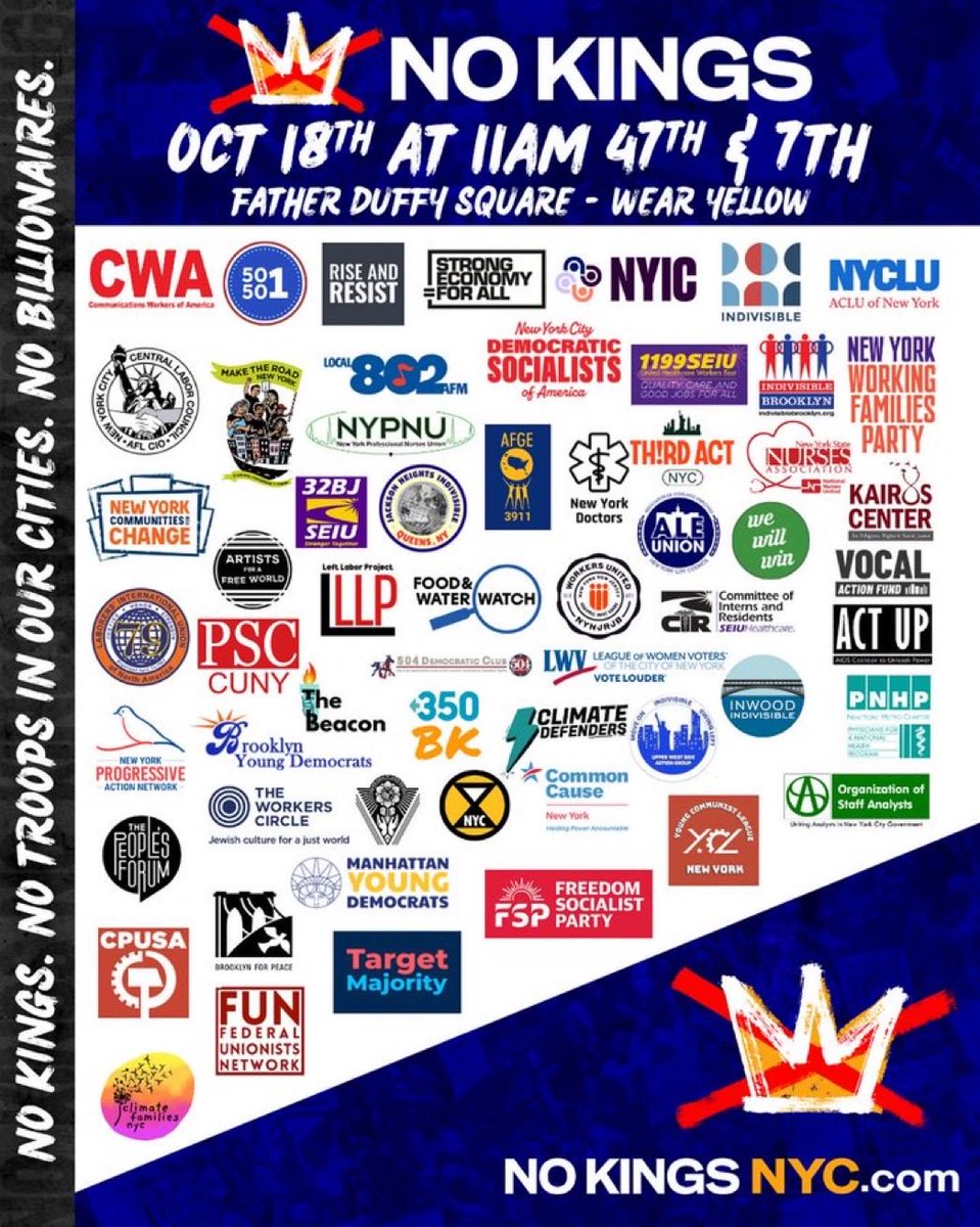 Nothing says “grass roots political movement” like having 30 sponsors! 😂😂😂😂

Ask yourself, what kind of protest needs sponsors? What are they paying for? Could it be protesters? 

No Kings! Brought to you by socialist NGOs and Olive Garden.