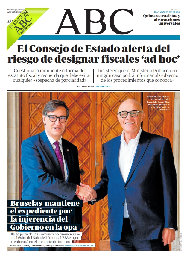 abc_es's tweet photo. 📰La portada y la Dos de ABC. Pronto, en
@abckioskoymas
#Portadas #PortadaABC https://t.co/rgi1fBWvFy