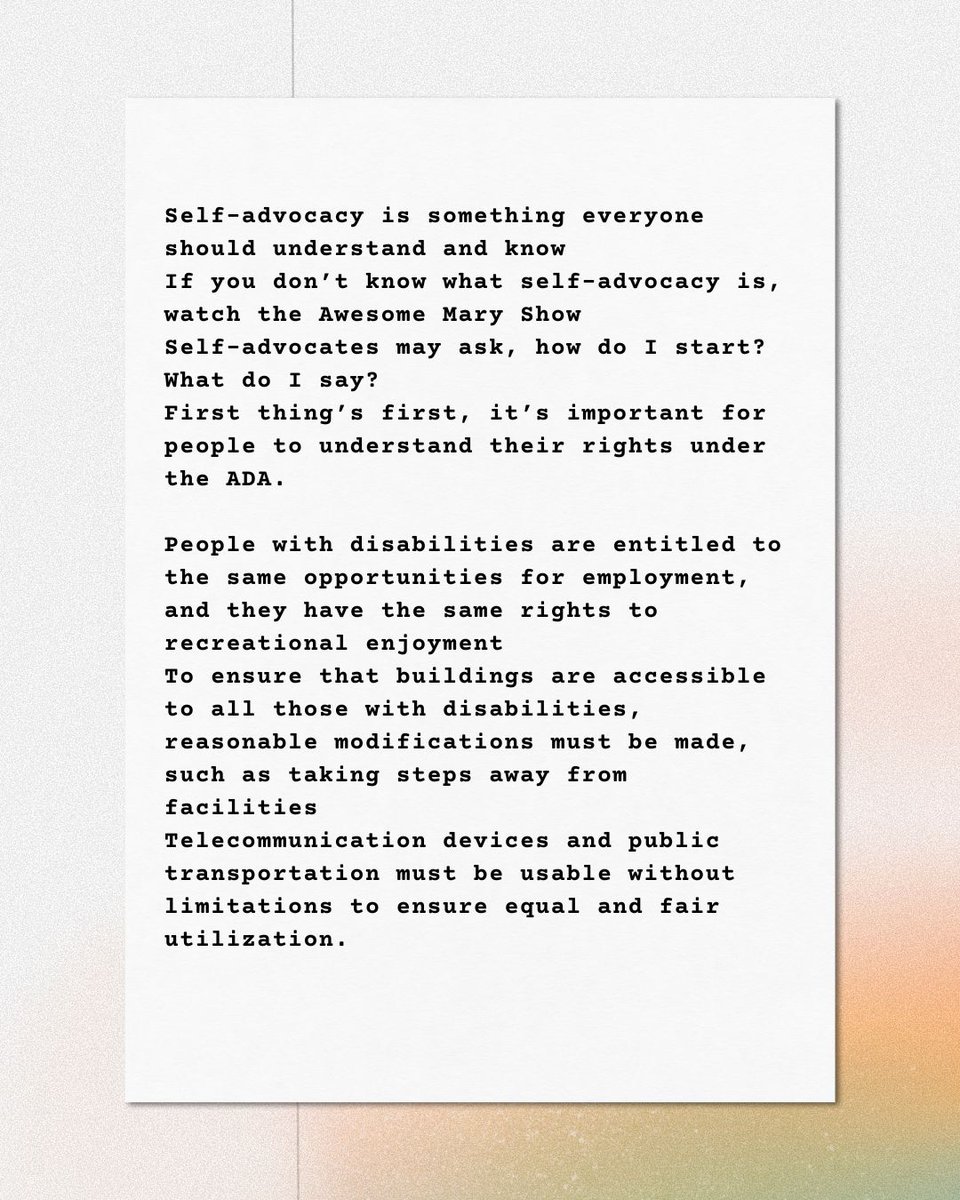 PCCSny's tweet photo. Ashley Boland (Administrative Supports Supervisor at PCCS) recently created a wonderful poem that delves into issues and caveats of self-advocating and ADA compliance. Please click the button below to read this poem. https://t.co/h9WYWnmi74