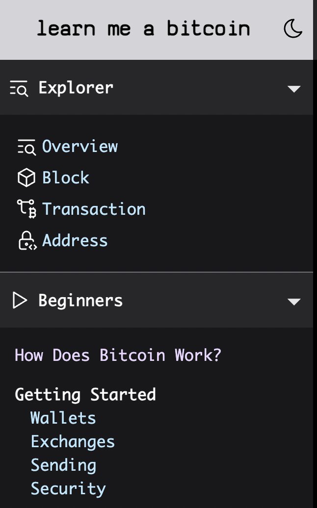 SimplestBTCBook's tweet image. Still one of the best sites out there for beginner to intermediate knowledge about bitcoin is by @in3rsha (who imo is drastically under-followed):
 
Learn Me A Bitcoin, check it out and share!⚡️
learnmeabitcoin.com/about/