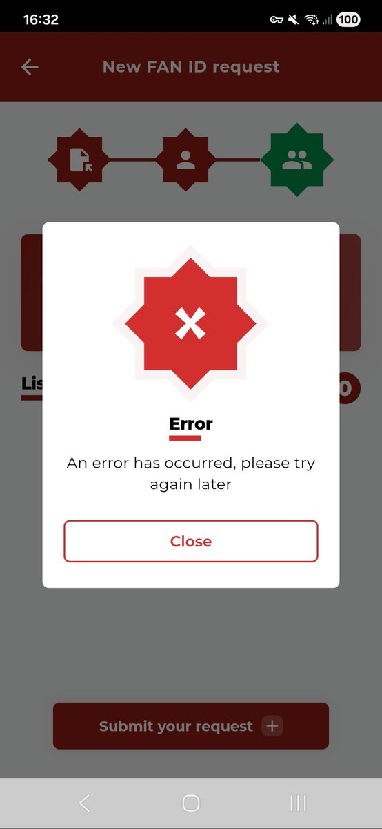 Ljubi09's tweet photo. @AfconCentral25 Still problems to get the FAN-ID https://t.co/8LjdP1RpWK