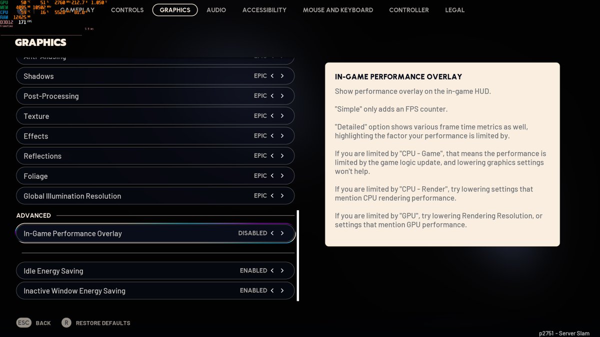 I just launched the ARC Raiders Playtest and man this game has one of the most impressive and detailed graphics options menu that I've ever seen in a PC game. Kudos to <a href="/EmbarkStudios/">Embark Studios</a> for this!