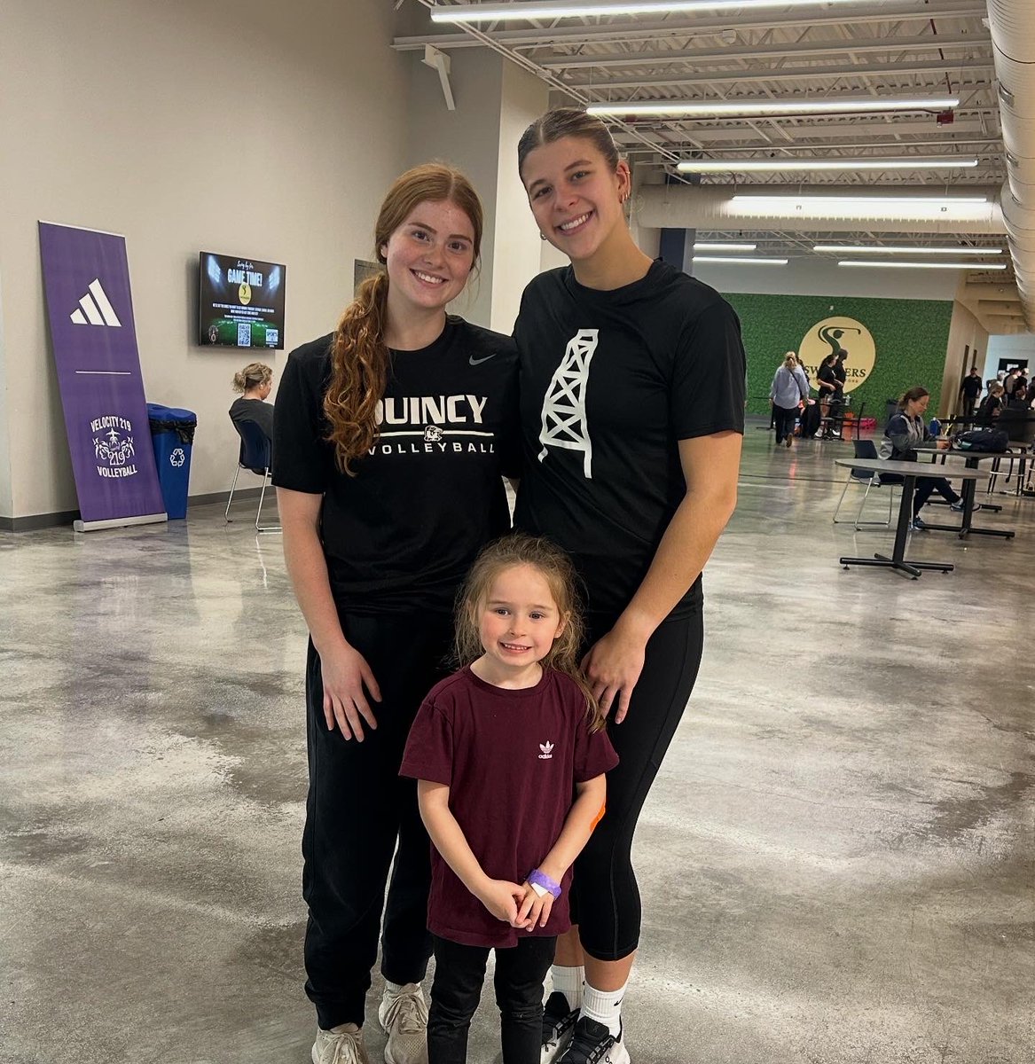 Former teammates reunited at their college Midwest Region Crossover. #onceafalconalwaysafalcon