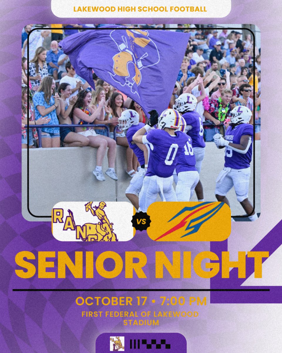 We need the entire community out in force to celebrate the senior Golf, Boys/Girls Cross Country, Cheer, Band, and Football players tonight.  The Football team hosts CWC rivals, Bay High School at 7:00pm.  Let's get that "W"!!  Ranger Pride!!
