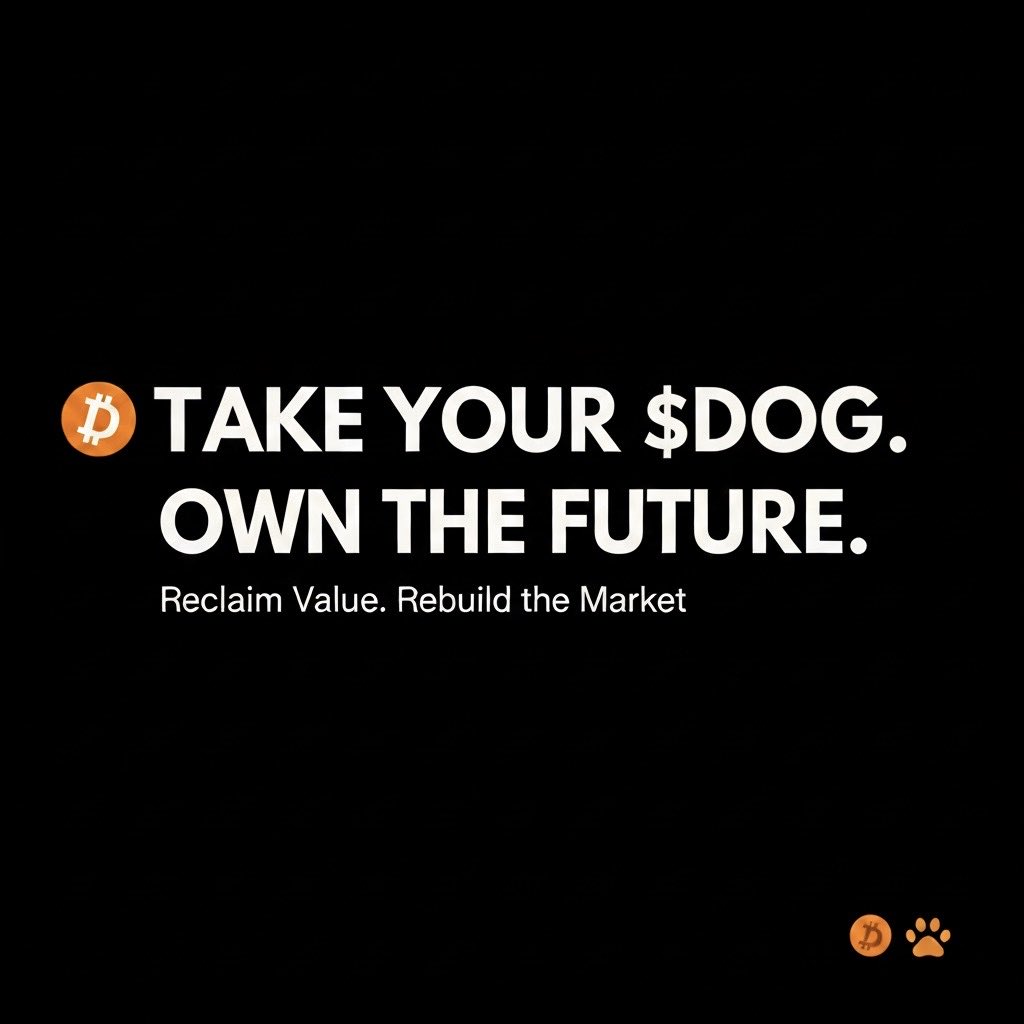 If people move their assets to real custody and put energy into building real utility, the market will have to respond and the balance of power will shift back to creators and communities. $DOG