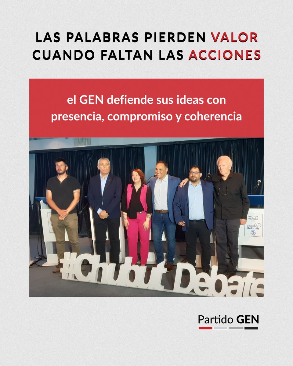 Porque la política se sostiene con acciones y hechos, con escucha, debate y coherencia. Creemos que la política se demuestra con hechos, no con discursos: escuchando, debatiendo y dando la cara. Oscar Petersen-Rosana Etcheverry, candidatos a diputados nacionales. Partido GEN.