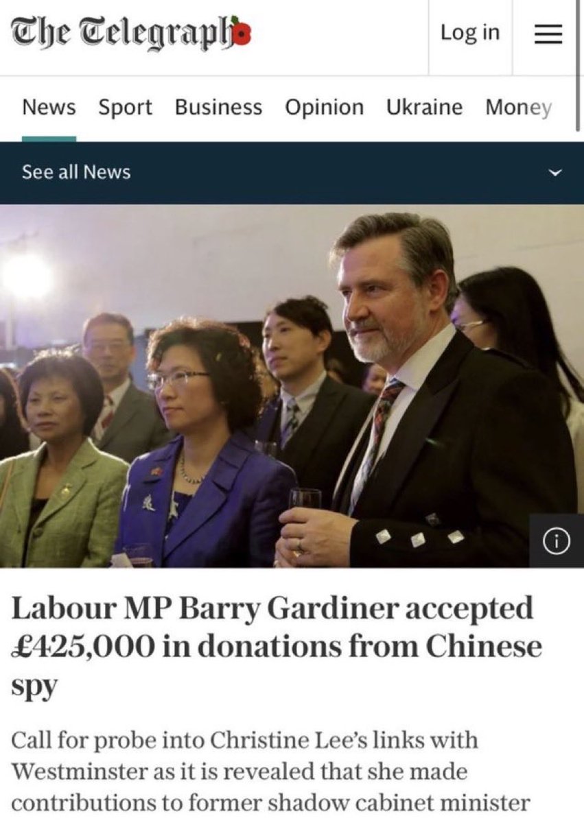 Can someone at GB News ask Barry where his £425,000 in donations from China went to?