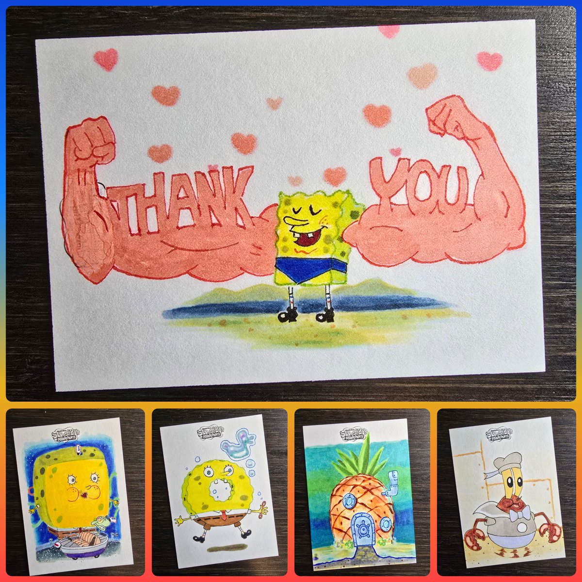 My 5 sketchcards from <a href="/Topps/">Topps</a> Chrome <a href="/SpongeBob/">SpongeBob</a> 25th Anniversary that have been found so far! 

Congrats to the people that pulled them &amp; good luck everyone ripping #SpongeBob !