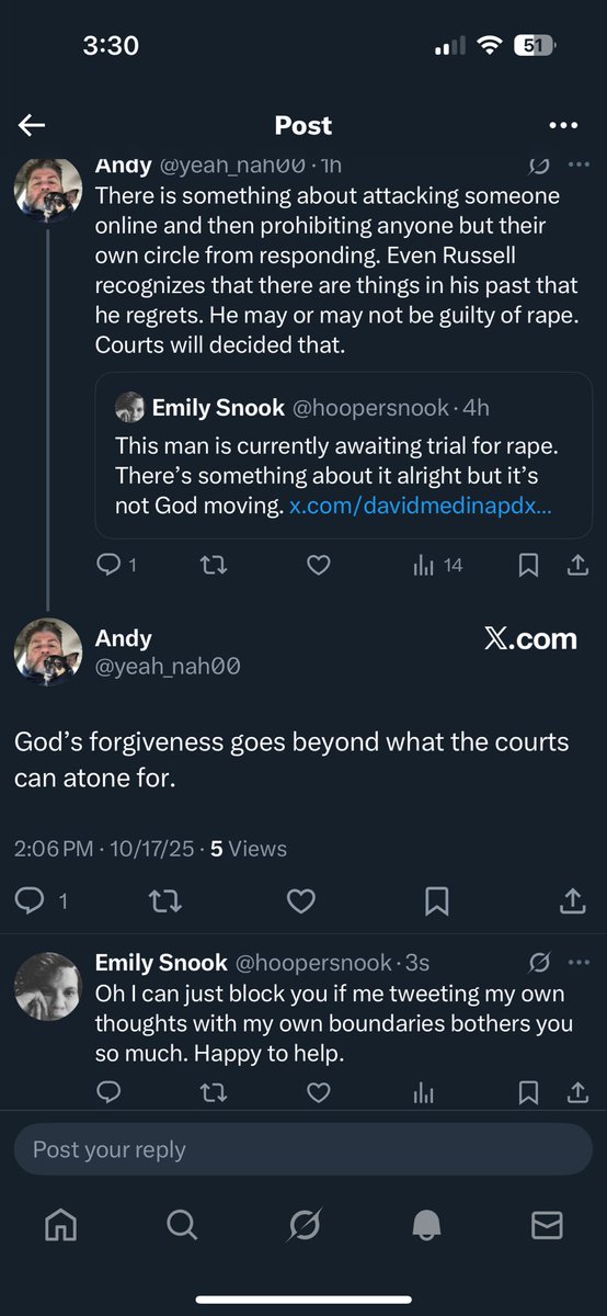 Since so many people keep engaging me who didn’t learn basic moral reasoning in pre-k or Sunday school, I am going to help.
My boundaries are not an affront to you.
Rape is not a mere sin issue. It is a violent crime forever disqualifying someone from leadership, forgiven or not.
