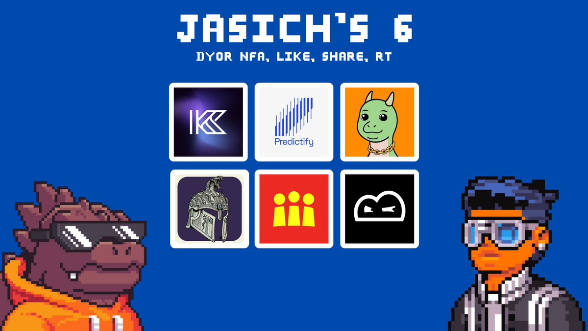 thejasich's tweet photo. Jasich 6 day! 

Taking a break from @idOS_network reply guying to do this.

DYOR. NFA, LIKE, RT , BOOKMARK.

Giving away a GTD FREE mint to one of the projects in comments btw.

1.@KiiChainio (Moni Score - 695)  

KiiChain is the first L1 Blockchain for Emerging Markets.
EVM-compatible, cosmos based AppChain for emerging market finance (RWAfi and Payfi).KiiChain’s custom tokenization module connects cross-chain interoperability protocols making any token native to 100+ ecosystems.Over $6.1B in assets tokenized on testnet, 20 pilot projects, 300+ smart contracts deployed in first 2 months of "build testnet", 100K+ users.

Supply: 888 
Mint Price: FREE 
Chain: Polygon 
Contact: @InfinityGlock99 @TMO_web3 

2. @Predictifybot (Moni Score - 226)

Predictify isn’t just a mint, it's the viral SocialFi + DeFi layer for prediction markets.
Built fully on-chain and powered by Solana, Predictify brings both casual traders (via Telegram bot) and pro traders (via advanced web terminal) into one unified ecosystem.Already live and growing fast, Predictify is building the Axiom-level frontend for prediction markets complete with advanced analytics, fund creation tools, leverage, and lending.

Supply: 550
Mint Price: 0.5 SOL
Chain: Solana
Contact: @moh1shh , @bloop_sol 

3. @TREX_chain (Moni Score - 1070)

T-REX is building a data and engagement layer, reshaping value distribution for the entire Web3 economy. Centered on multi-dimensional user Personas and recommendation algorithms, we are creating an on-chain intelligence engine that finally solves the economic inefficiency in Web3.  T-REX is backed by Portal Ventures, North Island VC, Framework Ventures, Arbitrum Gaming Ventures, ArkStream Capital, Mindfulness Capital, Hypersphere, SNZ Holding, and Arche Fund, and is developed by EVG.

Supply: 3333
Mint Price: FREE
Chain: Arbitrum
Contact: Twitter Dms 

4. @chads_gg  (Moni Score - 101)

Chads is the all-in-one platform building dApps on Monad. Revenues generated from our current and future dApps go directly back to the Chad community. Built different.

Supply: TBA
Mint Price: TBA
Chain: Monad
Contact: @moh1shh , @bloop_sol 

5. @neukoai (Moni Score - 197)

By the ex-@doodles  team. @solana posted them. Not sure what it is yet or how to get in, but it looks solid and super early. They are on @cookiedotfun , maybe yap to get in.

Supply: TBA
Mint Price: TBA
Chain: Sol
Contact: @austin_hurwitz , @greenie_sr , @SQU1NCH , @demdev007 (No collabs tho)

6. @bluffcom (Moni Score - 124)

Bluff - Crypto Casino Built by a team including the ex-COO of https://t.co/yE66vn6ZpL, CMO of William Hill, and CPO of Bet365, Bluff is built by people who’ve already generated over $17B+ in gaming revenue.

Supply: TBA
Mint Price: TBA
Chain: TBA
Contact: @bronchain