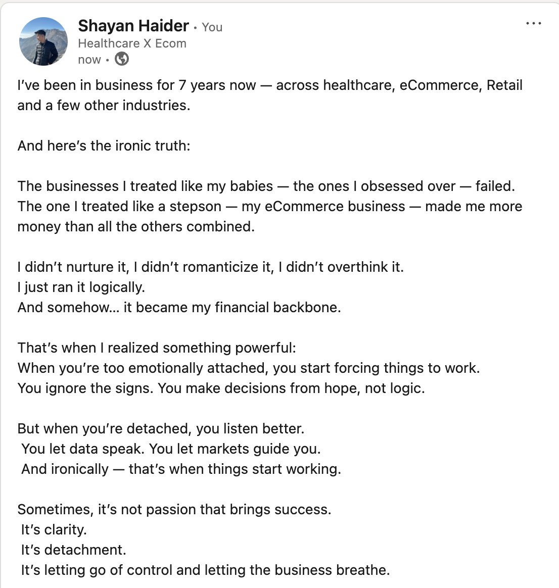 Fbashayan's tweet image. Emotional detachment brings clarity.

When you’re too emotionally attached, you start forcing things to work.