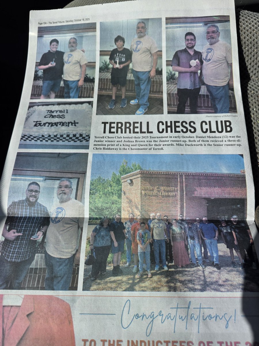 rcjazzyrob's tweet photo. The Terrell Chess Club Tournament in the Terrell Tribune https://t.co/8GxexgRR1k