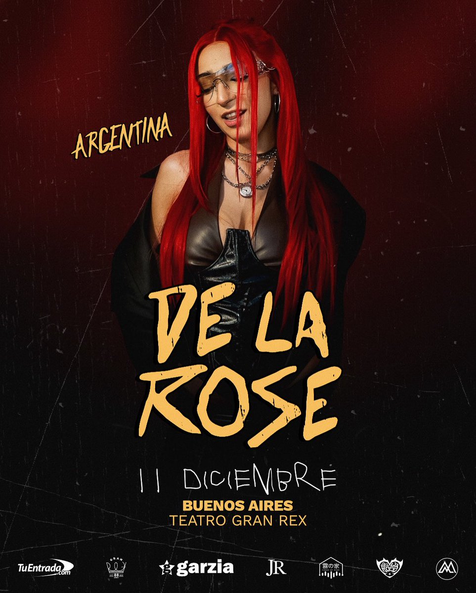 🌹 ¡DE LA ROSE EN BUENOS AIRES! 🌹
El fenómeno puertorriqueño llega por primera vez a la Argentina para presentarse el 11 de diciembre en el Teatro Gran Rex.

🎟️ Entradas a la venta desde este lunes 20 de octubre a las 11 AM
Solo en TuEntrada.com

💫 Un show imperdible.