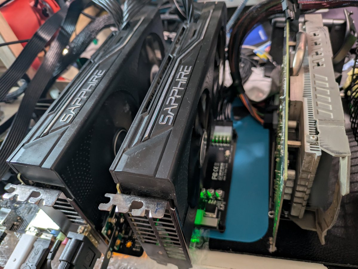 The tale of 3 mining GPUs 2x rx470 8g + p106-100 6g on x16/X4/x1 PCIe lanes