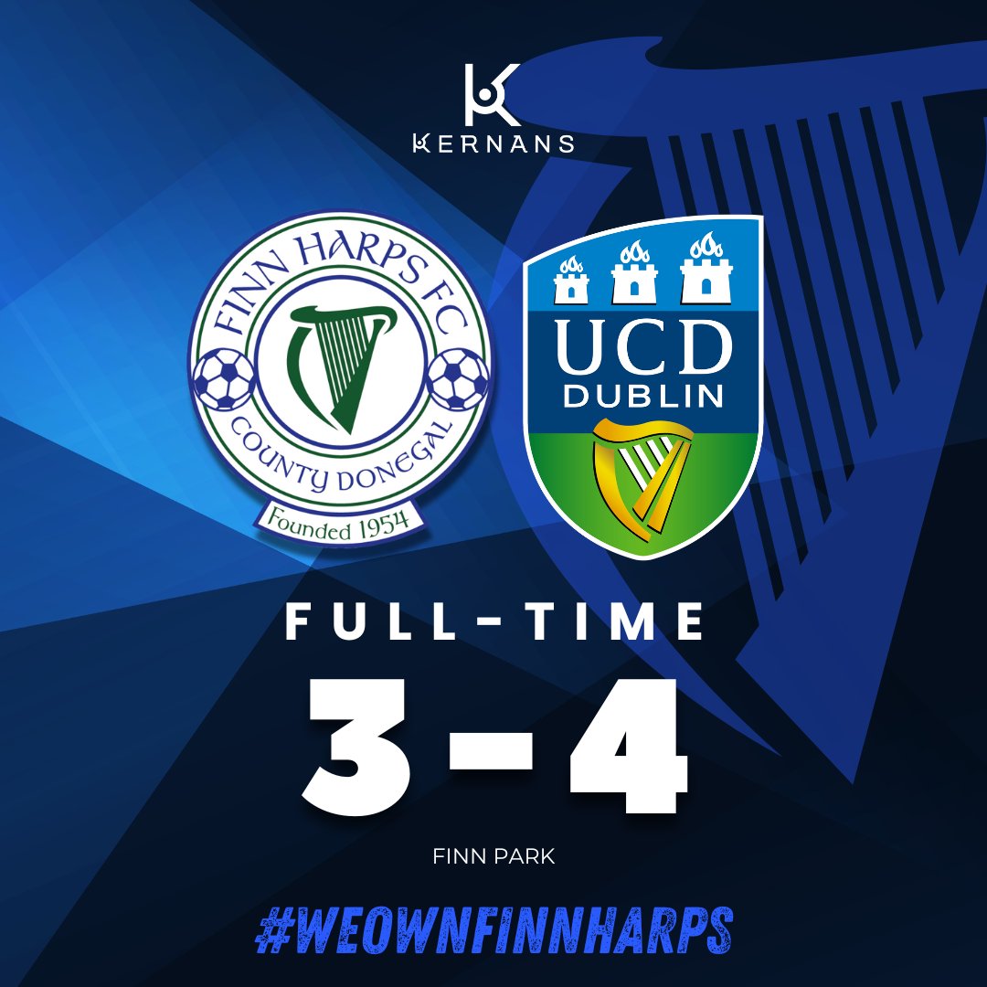 Goals galore at Finn Park as UCD come away with the three points. 

Lomboto, Tourish and Bradley Walsh with the goals. 

Thank you to the supporters for getting out behind the lads tonight and all season 👏

#UTH🔵⚪️