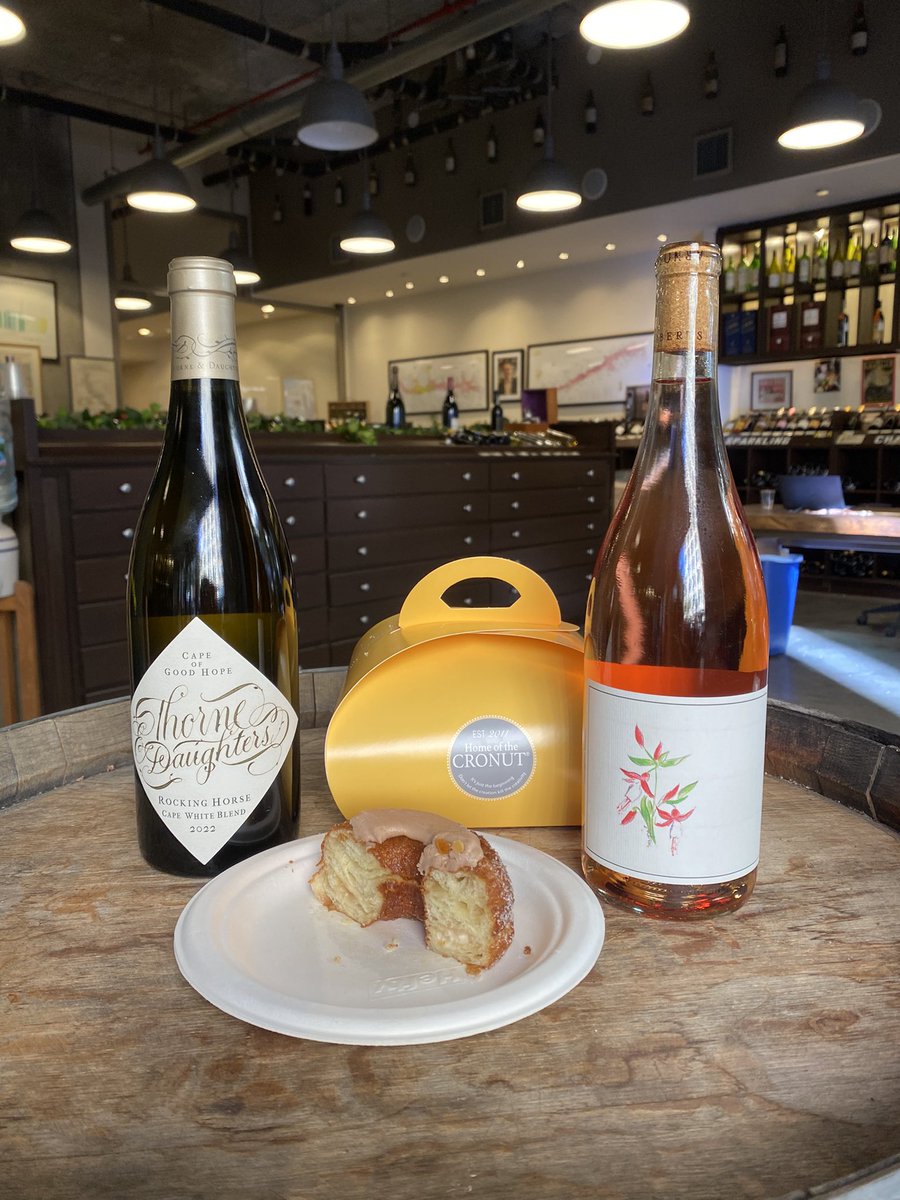 DIARY OF A WINE SHOP //
Today at the shop we argued which would be a better pairing with a Cronut—the textural explosion or Thorne &amp; Daughters, or the fresh strawberry bouquet of Arnot Roberts? Sound off in the comments! <a href="/DominiqueAnsel/">Dominique Ansel</a> 
#nyc #bakedgoods #winefoodpairing