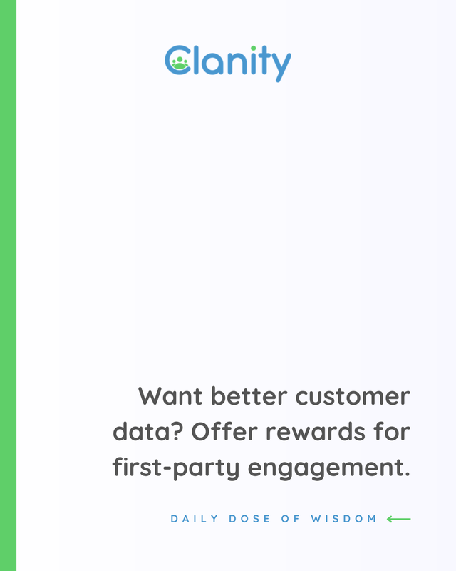 clanityofficial's tweet photo. Clanity allows you to build trust and collect insights — without third-party tracking.

By offering CLAN tokens for direct actions (like signing up or scanning a QR code), you get valuable engagement while your customers feel recognised and in control.

#Cardano #cryptocurrency https://t.co/xfDI7TAvZF