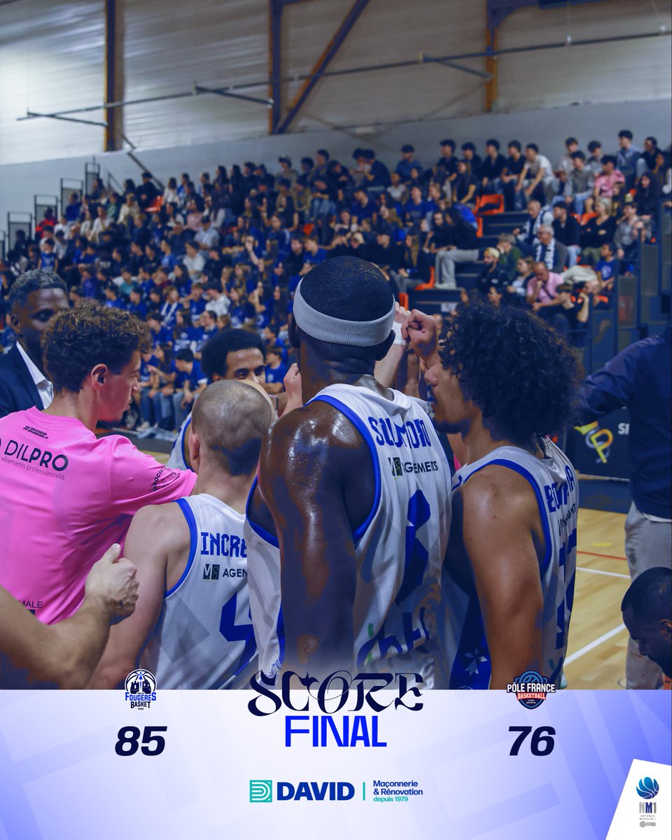 𝑺𝑪𝑶𝑹𝑬 𝑭𝑰𝑵𝑨𝑳 🏀

L’essentiel était de retrouver la victoire ce soir et c’est chose faites 💪🏼🔥

Prochain match à Lorient mardi, avant la réception de l’URB, vendredi prochain ! 💥

👉🏼 Présenté par David Construction