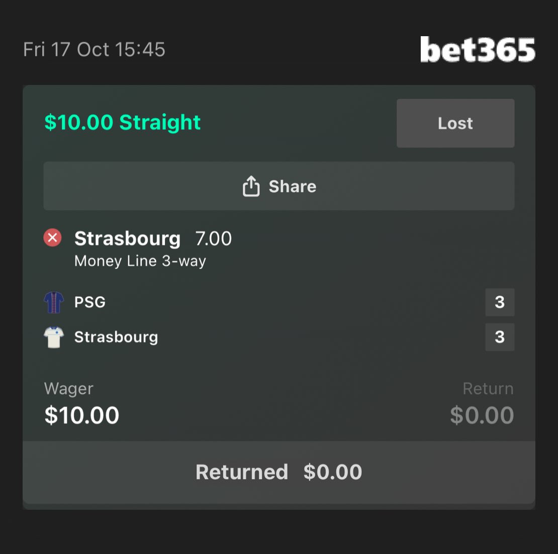 Ouimagatee's tweet image. Almost hit, the early payout wasn’t active cuz the bet was made exactly when the match started 😅