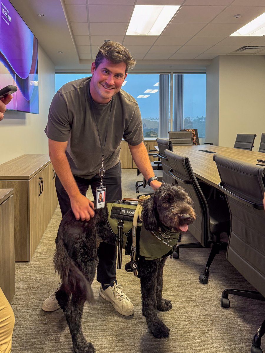 innoflightspace's tweet photo. Paws for Positivity at Innoflight! 🐾

We recently had the absolute joy of welcoming the Healing Tails Therapy Dogs for a two-hour visit filled with smiles, cuddles, and calm energy!

Our team loved spending time with Flounder, Yuki, and Amaya — three amazing pups trained through the Healing Tails program led by Katherine Lekas. The event brought comfort, laughter, and connection, reminding us how meaningful it can be to pause and recharge during a busy workday.

We’re so grateful for the opportunity to host this visit and for the incredible work Healing Tails does to promote wellness in the workplace. Our employees are still talking about how refreshing it was! 💙🐶

#Innoflight #HealingTails #TherapyDogs #EmployeeWellbeing #WorkplaceWellness #EmployeeExperience #CompanyCulture #WeAreInnoflight